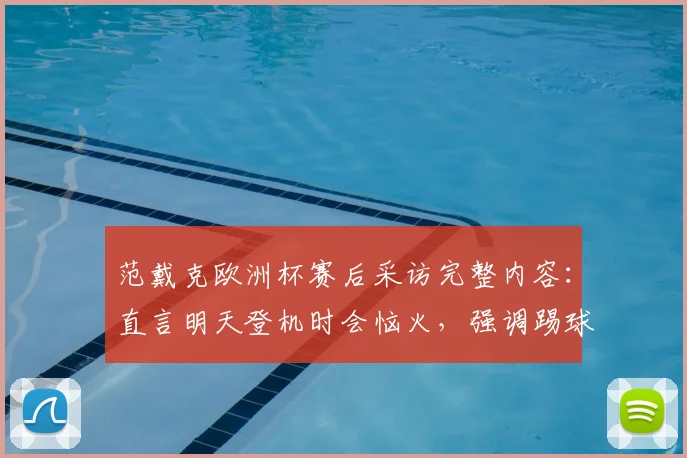 范戴克欧洲杯赛后采访完整内容：直言明天登机时会恼火，强调踢球就是为了赢球
